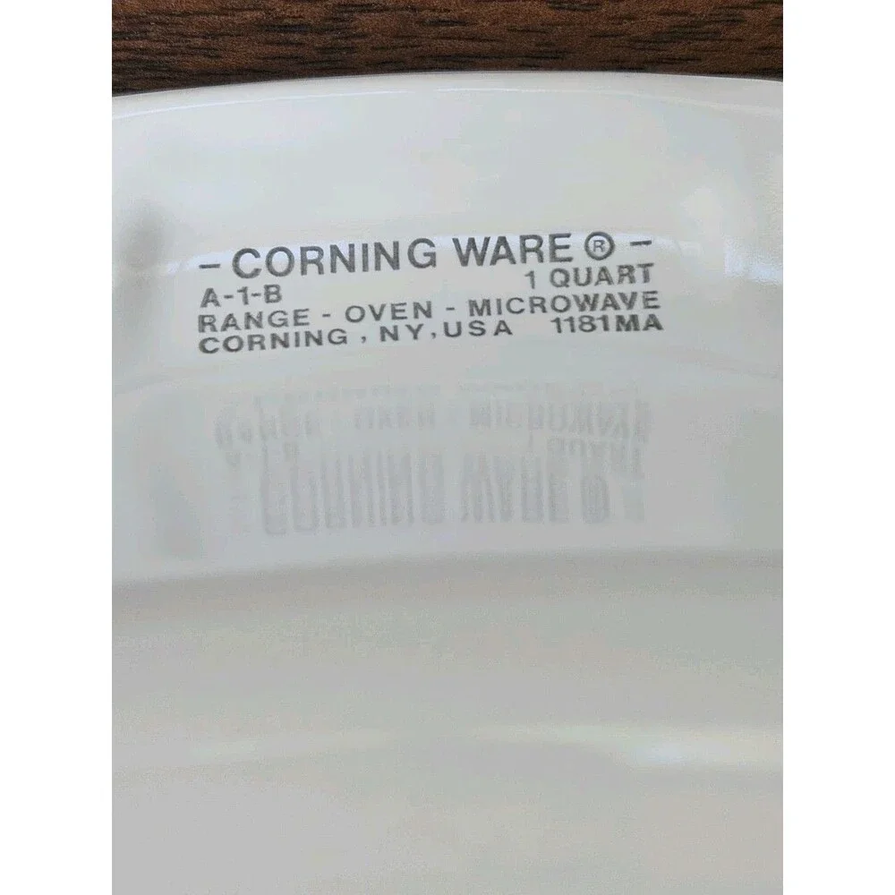 Vintage Corning Ware L' Echolate 1 Quart Corning Ware Casserole Dish with Lid